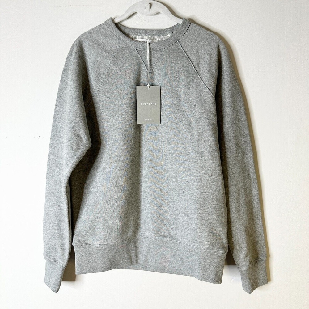 EVERLANE Sweatshirt Women XXS Heather Gray French Terry Long Slv 100% Cotton